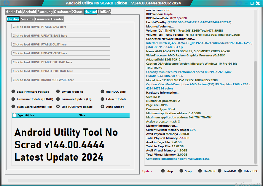 Android Utility Tool No Smart Card V144 Latest Update 2024 - Gsm Hub 