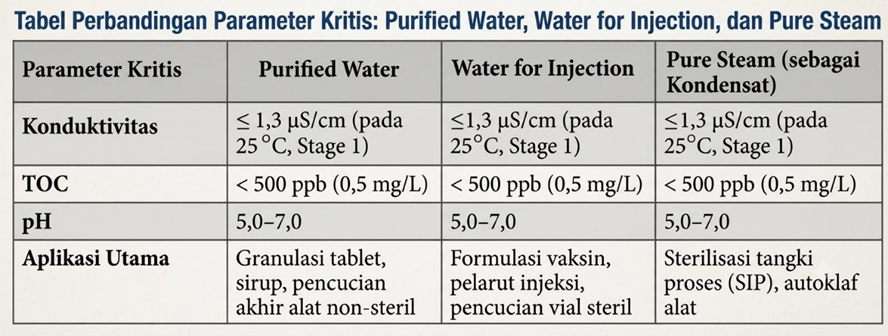 Korelasi Konduktivitas, TOC, dan pH pada Sistem Air Farmasi