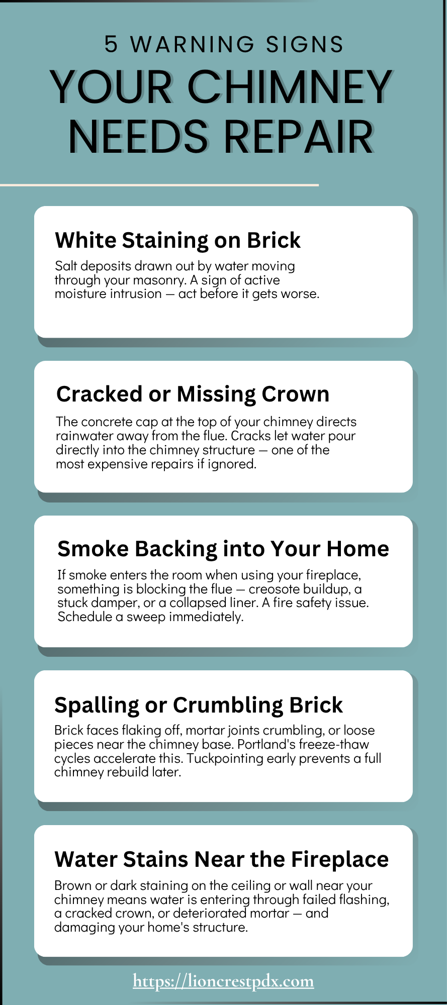 5 Warning Signs Your Chimney Needs Repair