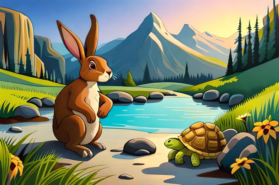 The Hare And The Tortoise A moral story Bedtime stories by Dk Medium