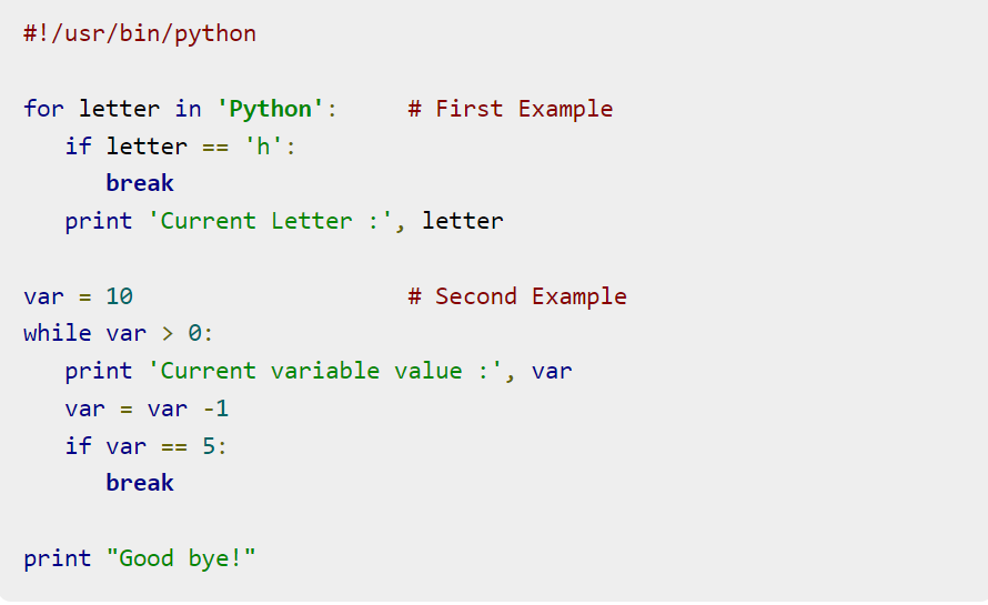 Use of break, continue and pass in python | by SIVA NESAN J | Medium