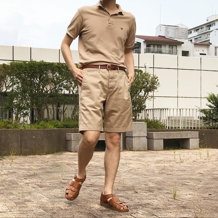 Fullbody camel color style for a spring/summer look Rintaro Takenaka
