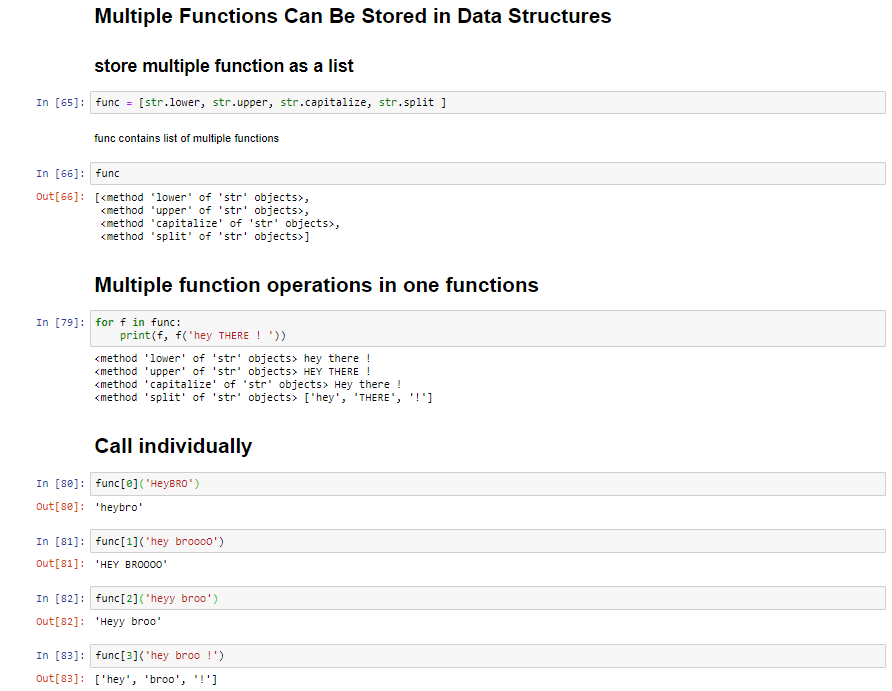 How to store multiple Python functions in a Data Structure and invoke ...
