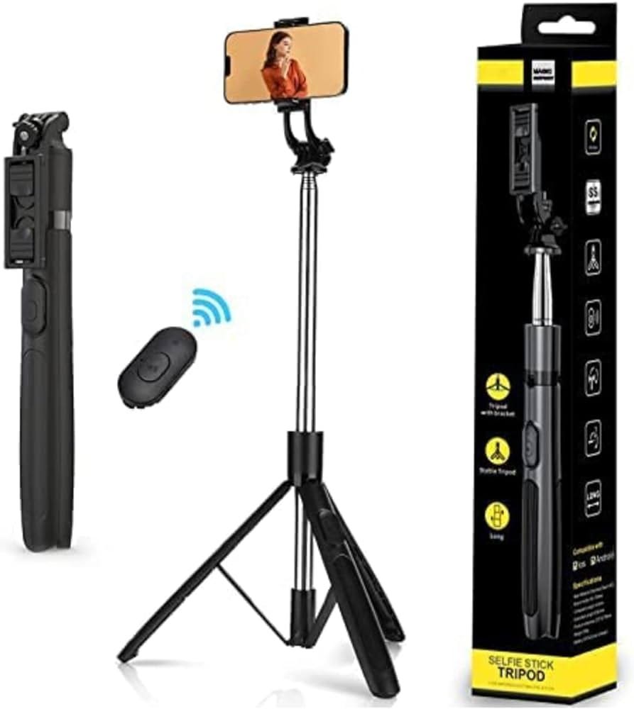 Q05 Long Selfie Stick, with Large Tripod by Ethio Shop Nov, 2023 Medium
