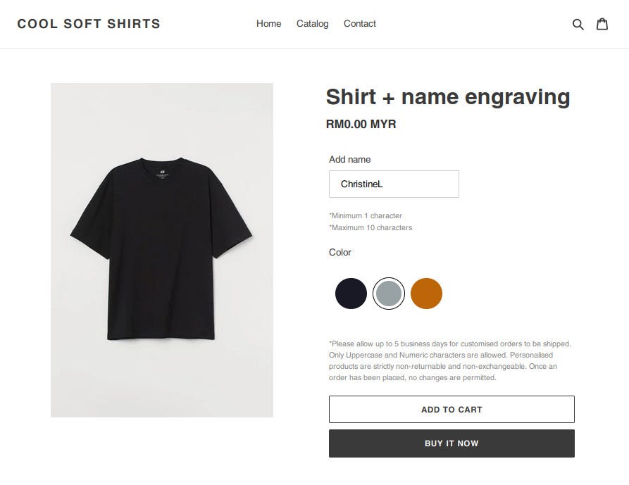 How to add swatches and custom name engraving on Shopify | by Daniel ...