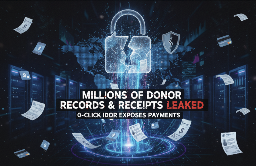 Millions of Donor Records & Receipts Leaked — 0‑Click IDOR Exposes