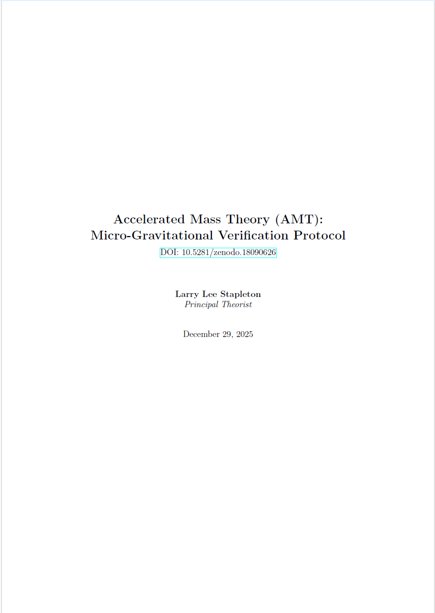 Accelerated Mass Theory (AMT)