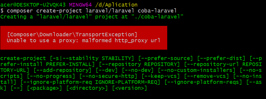 composer unable to use a proxy malformed http_proxy url