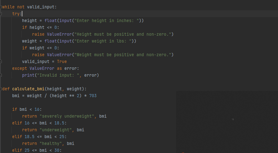 Python Mini-Project to Calculate BMI | by GeorgeCodes | Medium