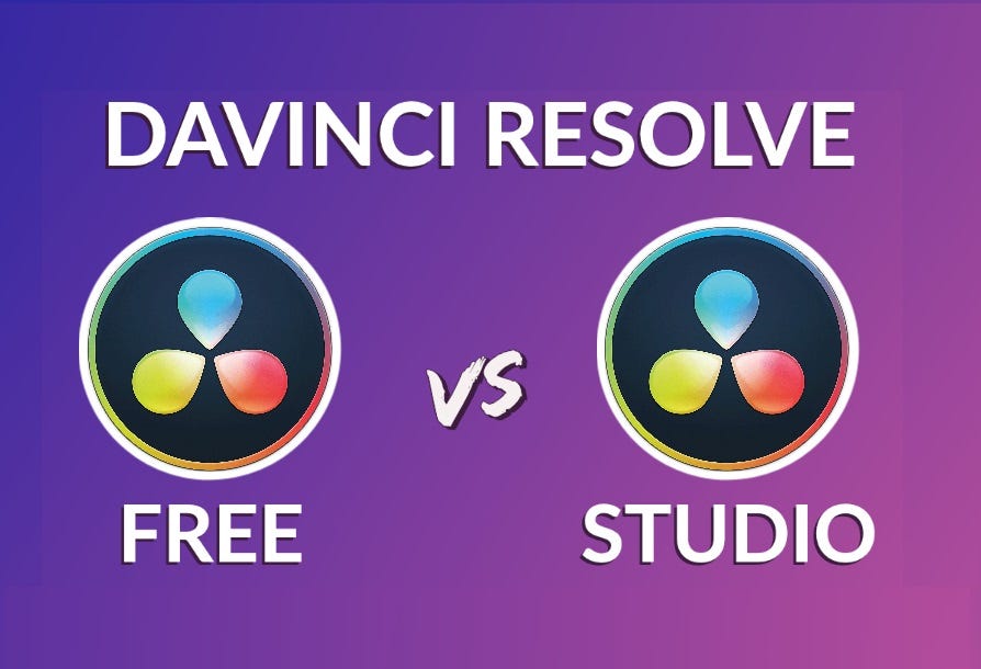 DaVinci Resolve Studio vs. the DaVinci Resolve Free Version by John Lewis Medium