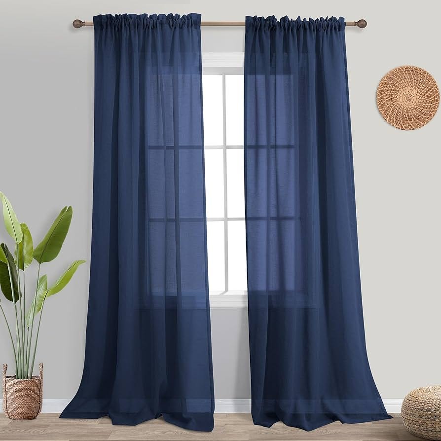 Elevate Your Space With Blue Sheer Curtains: A Timeless Elegance 