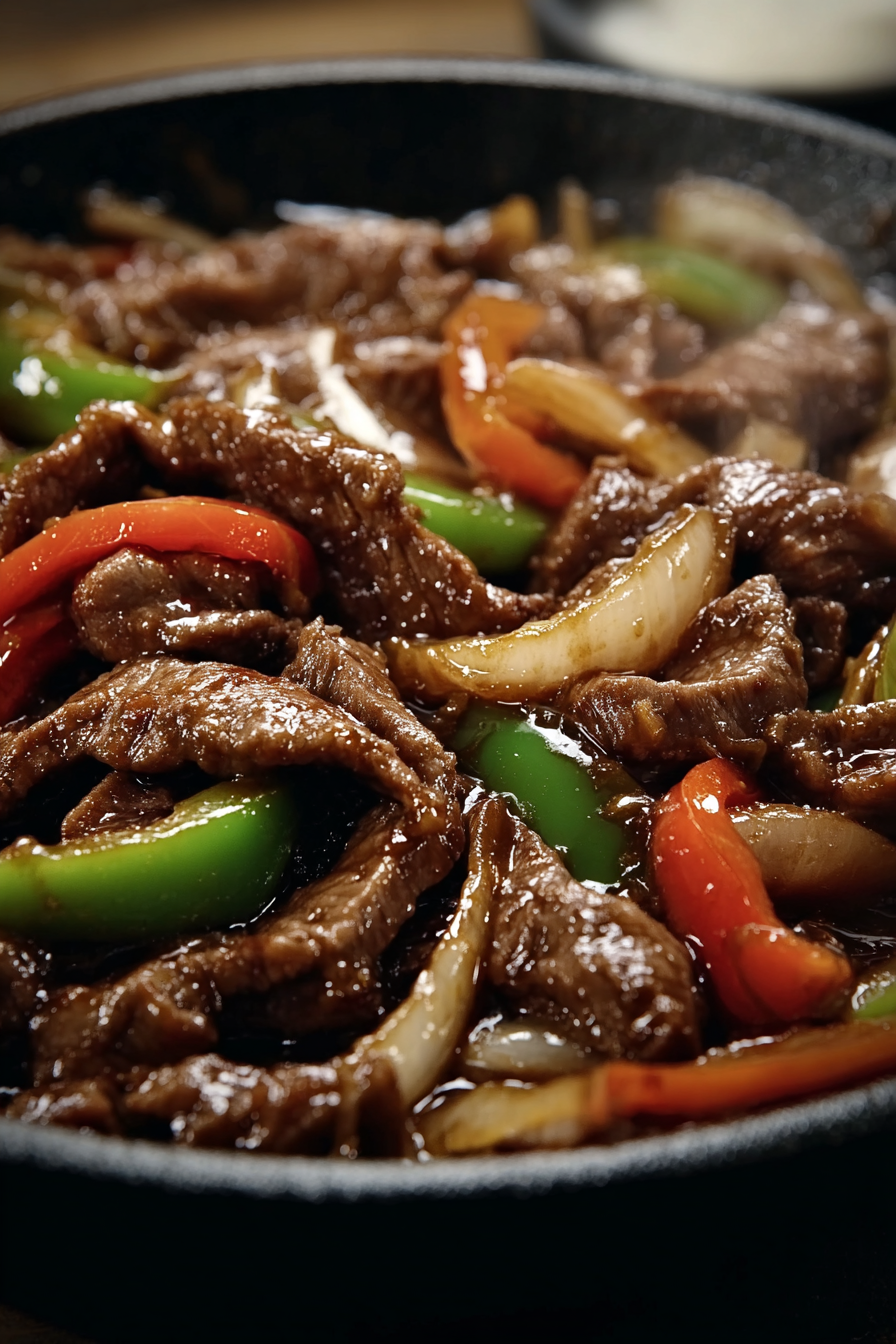 Chinese Pepper Steak with Onions (Serves 4)