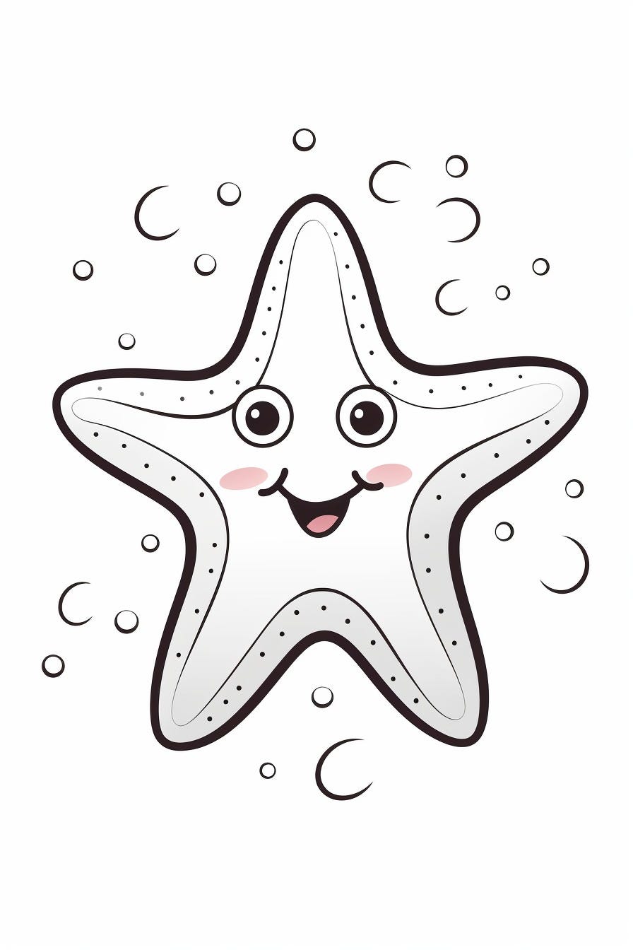 Printable Starfish Coloring Pages For Kids - Storiespub - Learn With ...