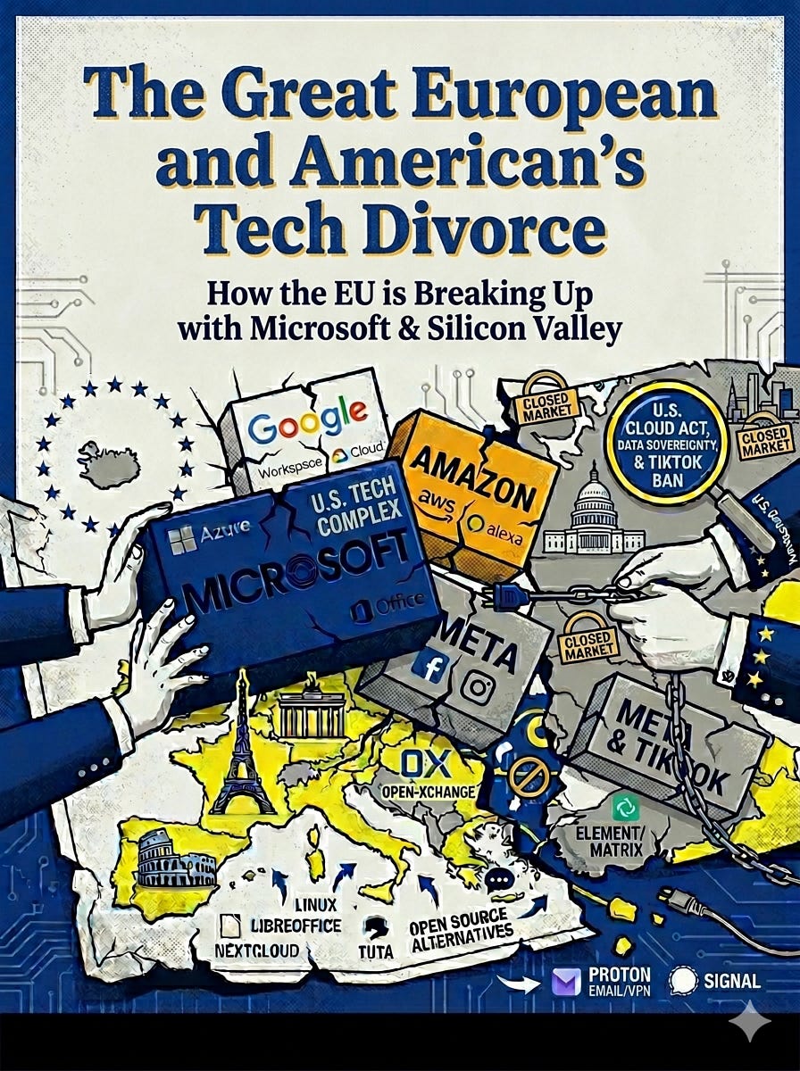 The Great European and American’s Tech Divorce and ICC sanctions by Trump’s Administration