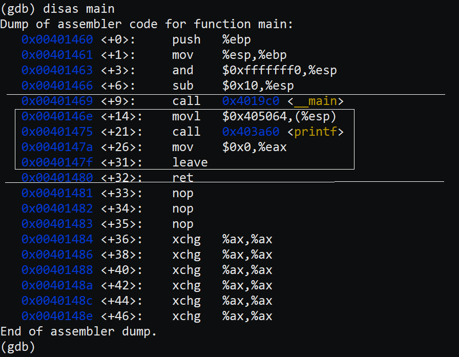 C code and the comparison of the corresponding machine language ...