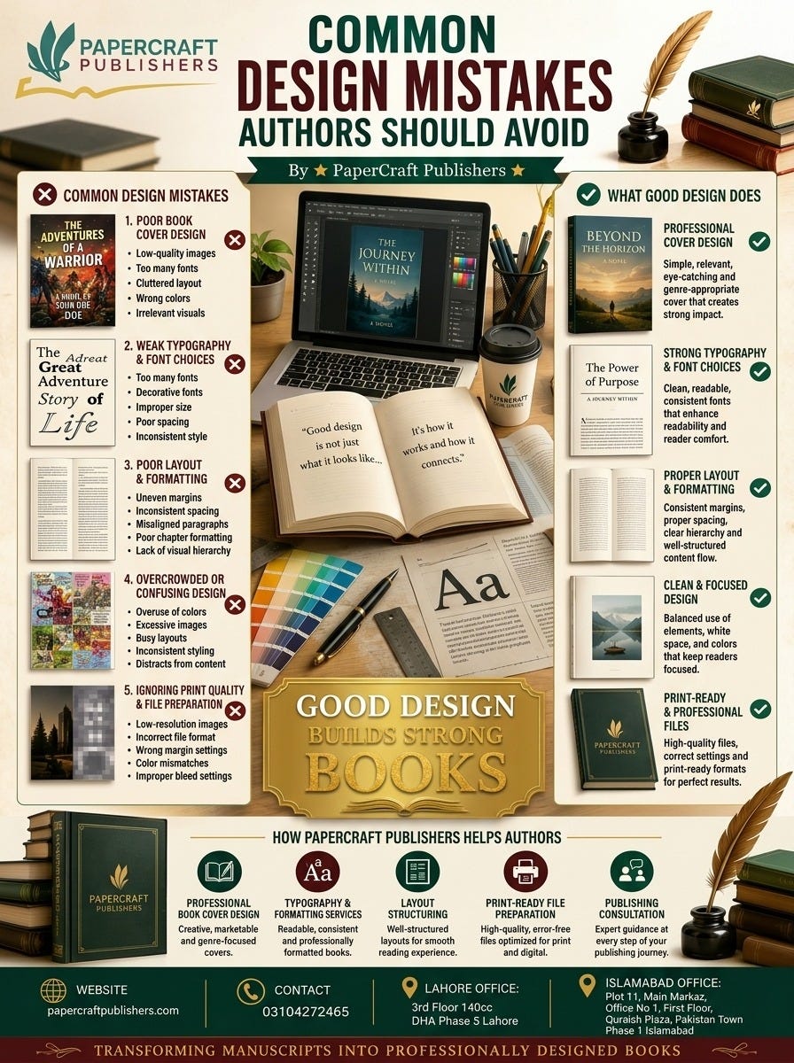 Common Design Mistakes Authors Should Avoid