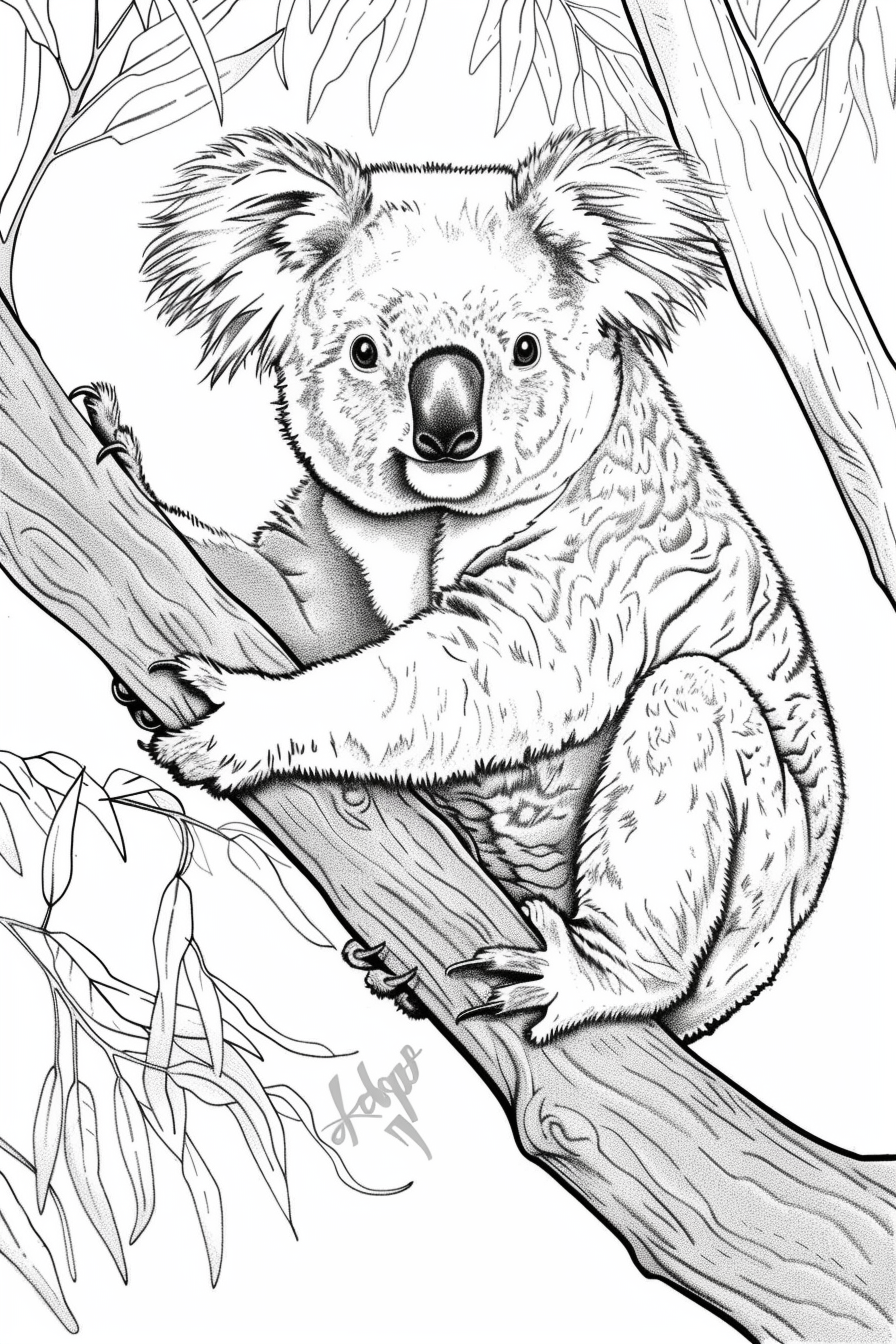 Free Printable Koala Coloring Pages for Kids: Unleash Creativity with ...