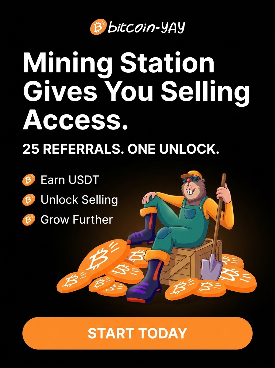 MINING STATION 
25 Referrals. One Unlock. Unlock Selling Access and Grow Your BTCY Journey.