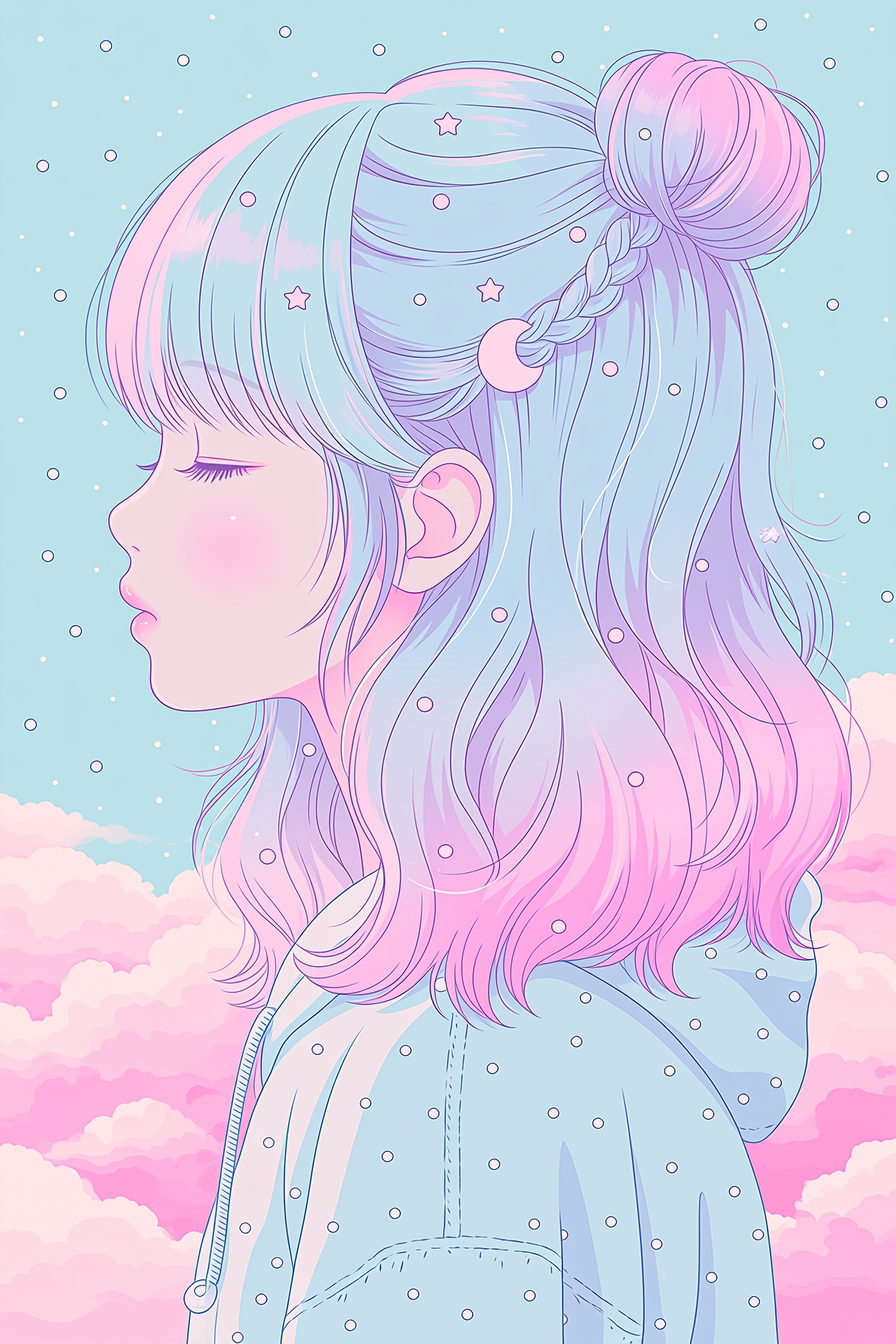 a portrait image using profile code: vnhyso7 in Niji 7 — created by the author in Midjourney Niji 7