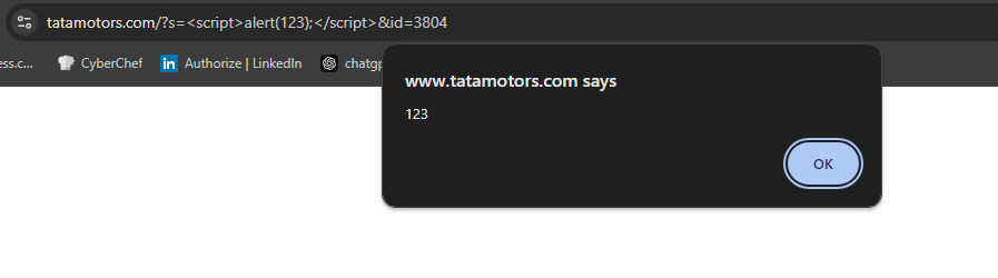 🛡️How I Found a Reflected XSS on India’s one of the largest companie Tata Motors Website —But Got…
