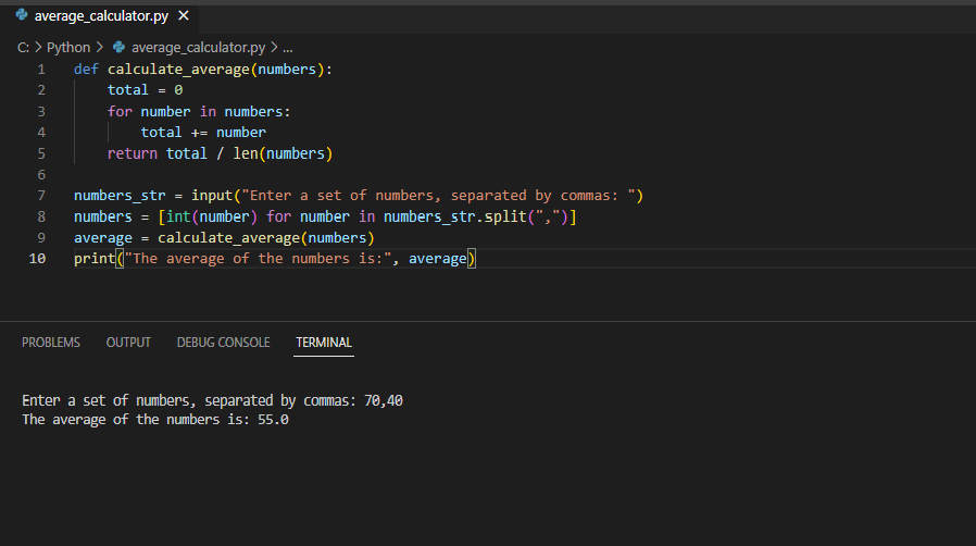 Calculating the Average of a Set of Numbers in Python | by Elma S. | Medium