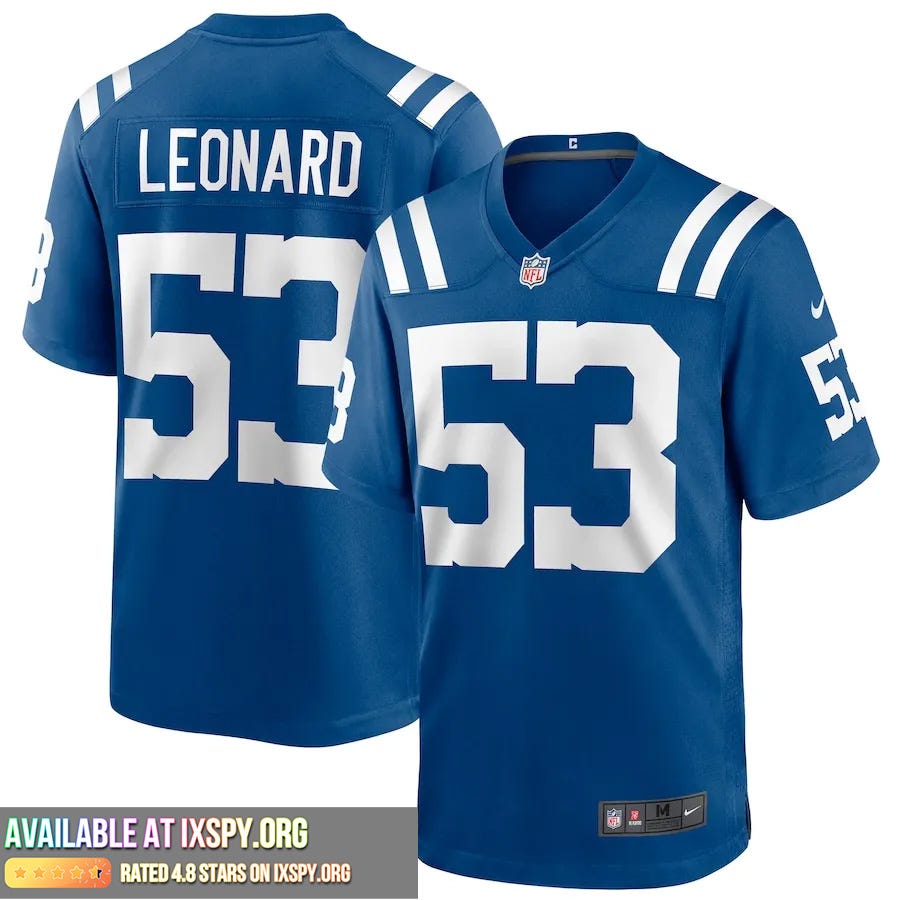 Men’s Indianapolis Colts Shaquille Leonard Nike Royal Game Player Jers