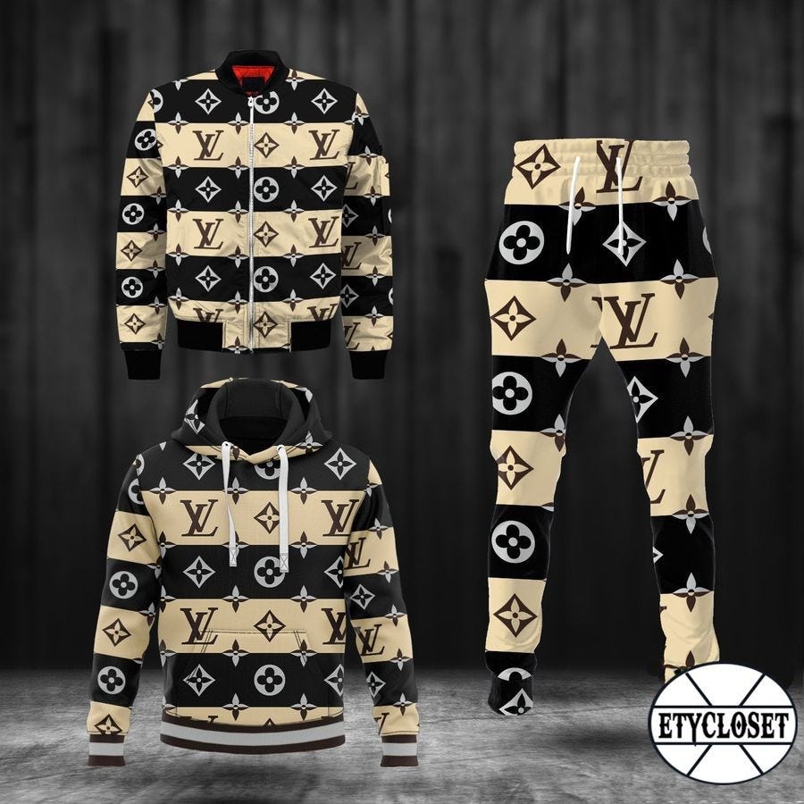 Louis Vuitton Sweatpants Hoodie Combo Luxury Fashion Outfit LR by