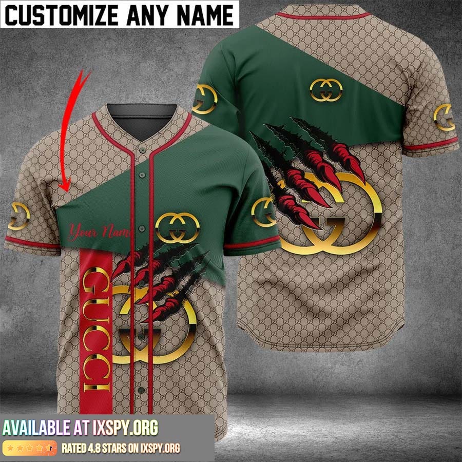Personalized Gucci Baseball Jersey Shirt Luxury Clothing Clothes