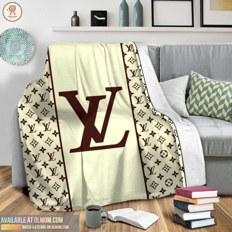 louis vuitton print blanket throw