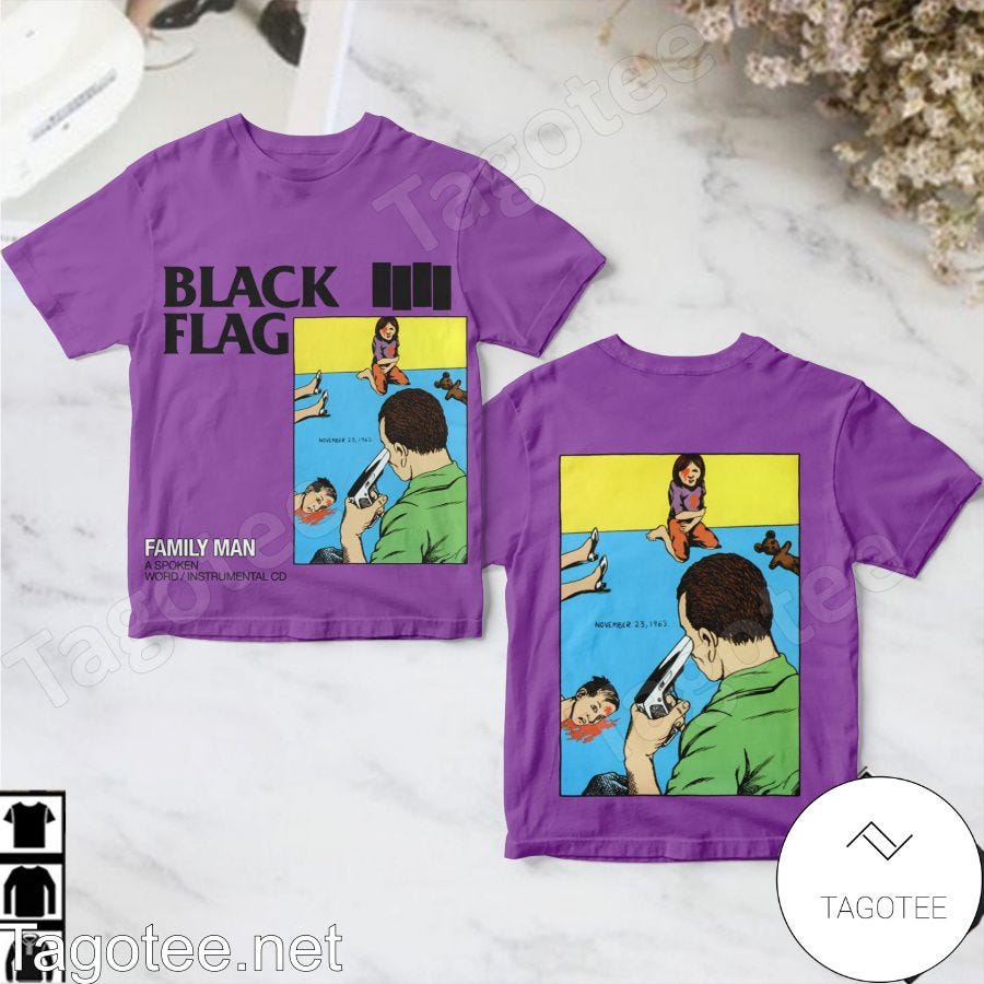 Black Flag: Family Man Album Cover Purple Shirt — Hardcore Punk ...