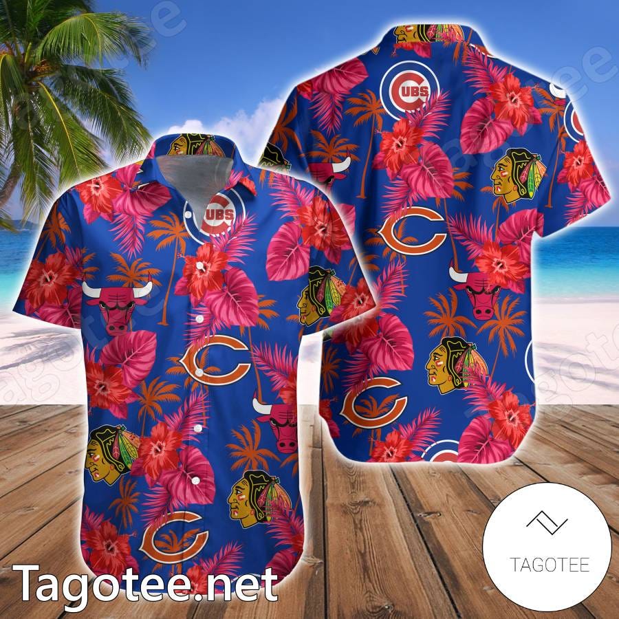 Chicago Sports Superfan MultiTeam Hawaiian Shirt by