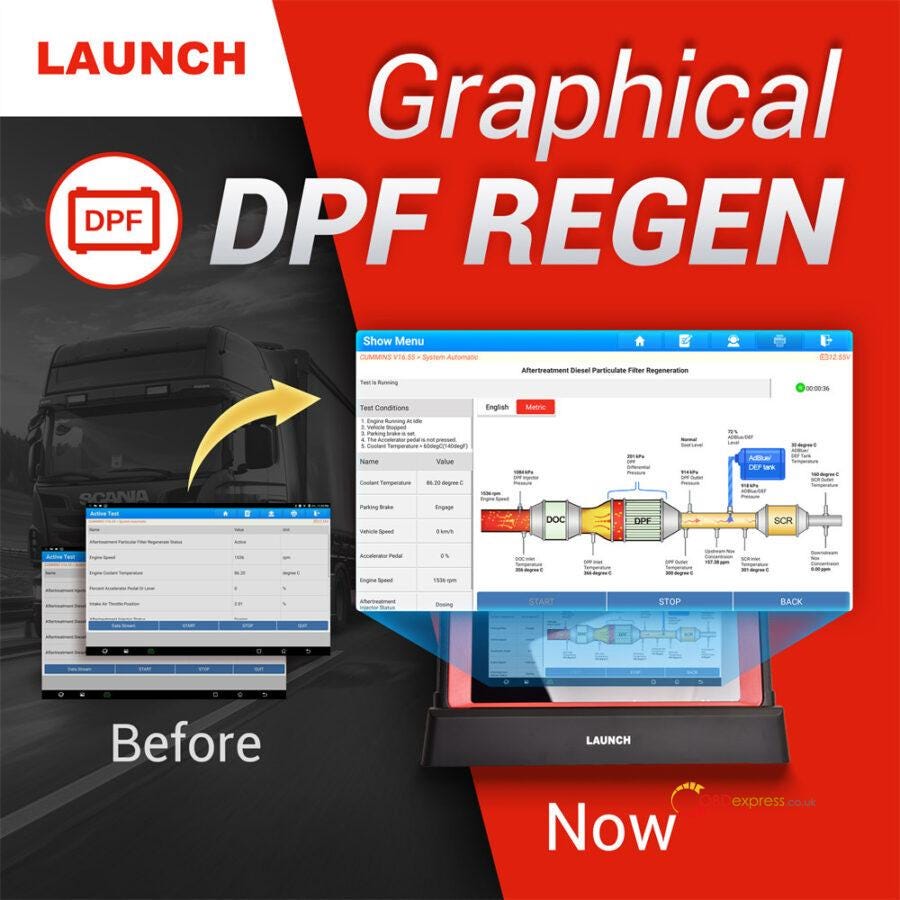 How to Use Launch X431 Graphical UI for DPF REGEN? by OBDtool Oct
