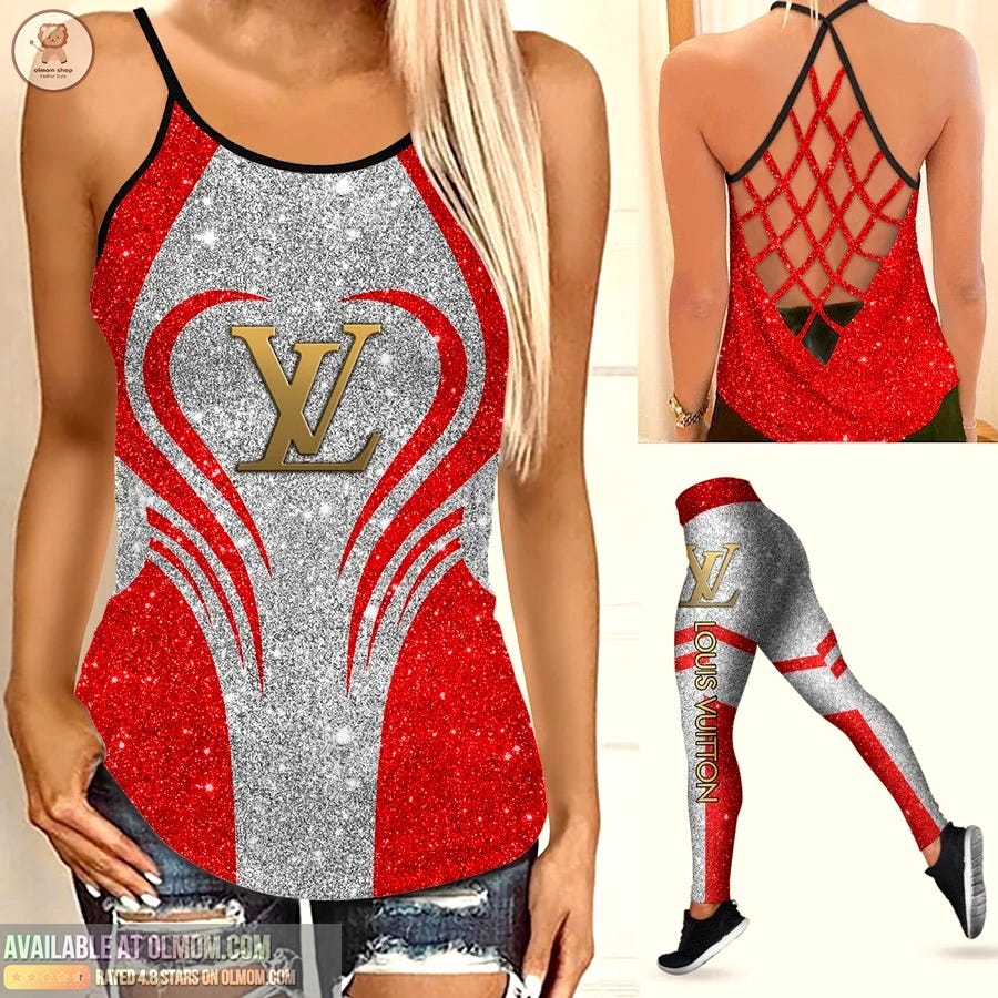 Louis Vuitton Red Tank Top Leggings Lv Luxury Clothing Clothes Outfit Gym  For Women 80 Htls, by son nguyen