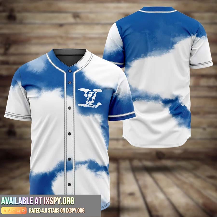 Louis Vuitton Blue Baseball Jersey Shirt Lv Luxury Clothing