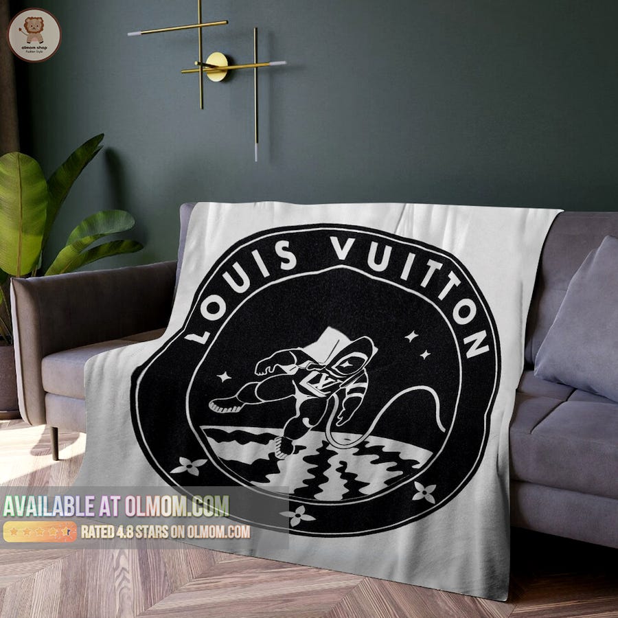 Louis Vuitton Galaxy Astronaut Blanket Fleece For Home Decor