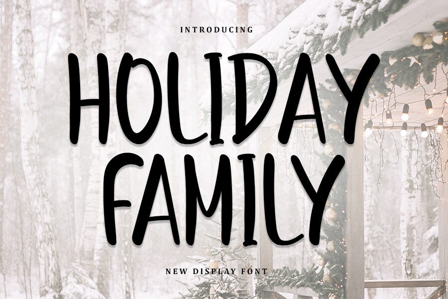 Holiday Family Font Free | by Neville Brody | Apr, 2024 | Medium