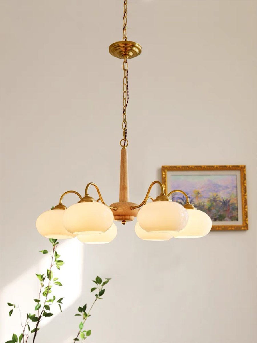 Beautiful view of French Accent Chandelier Living Room
