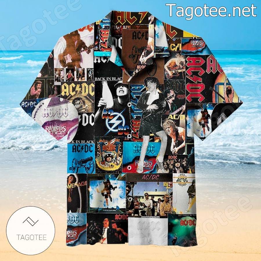 AC/DC Power Collage: Classic Rock Hawaiian Shirt | by Kjkczvaesgsn | Medium