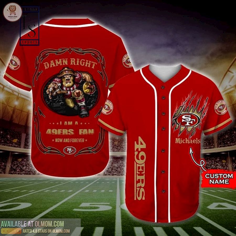 San Francisco 49Ers Custom Jersey Black Red Color in 2023  Baseball jersey  shirt, Jersey shirt, Custom baseball jersey