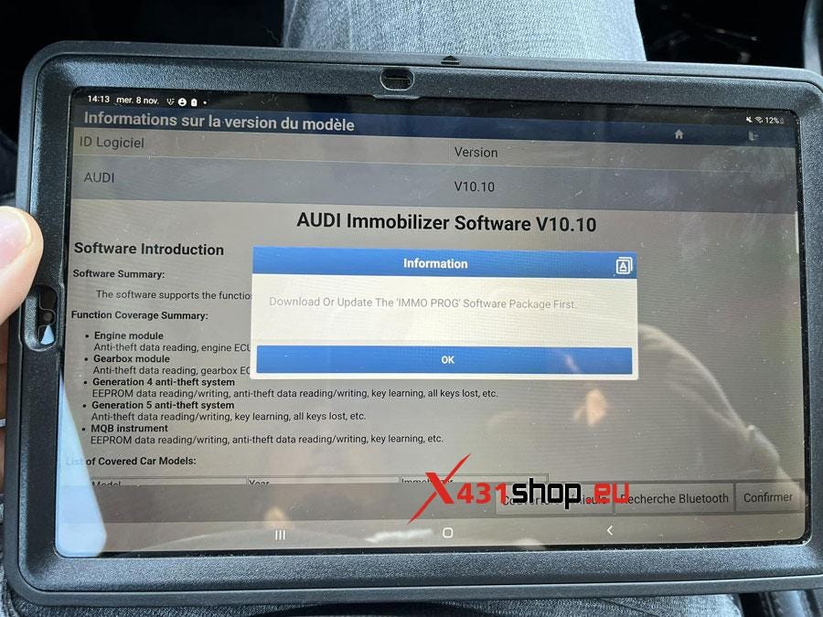 Launch X431 ‘Download or Update IMMO Software Package’ Solution