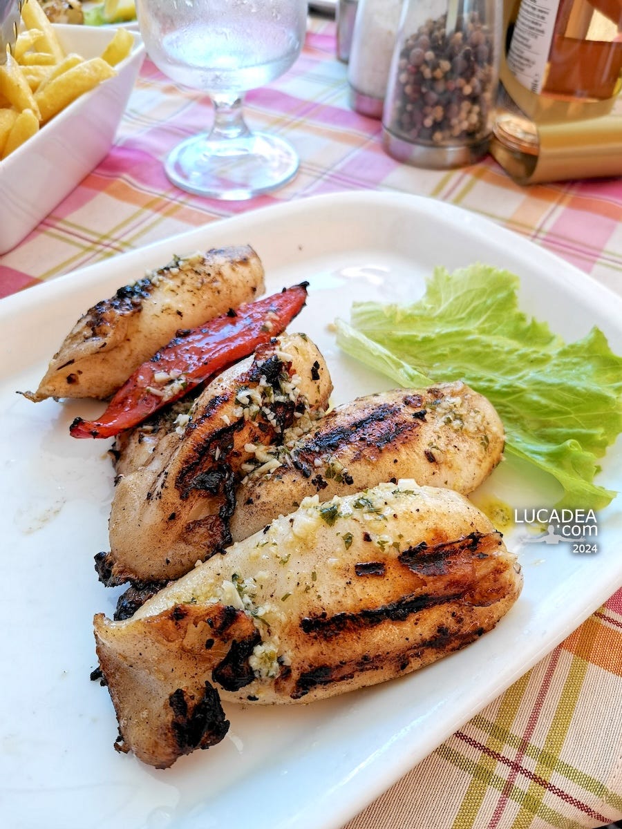 Alcuni calamari alla griglia gustati a Funchal