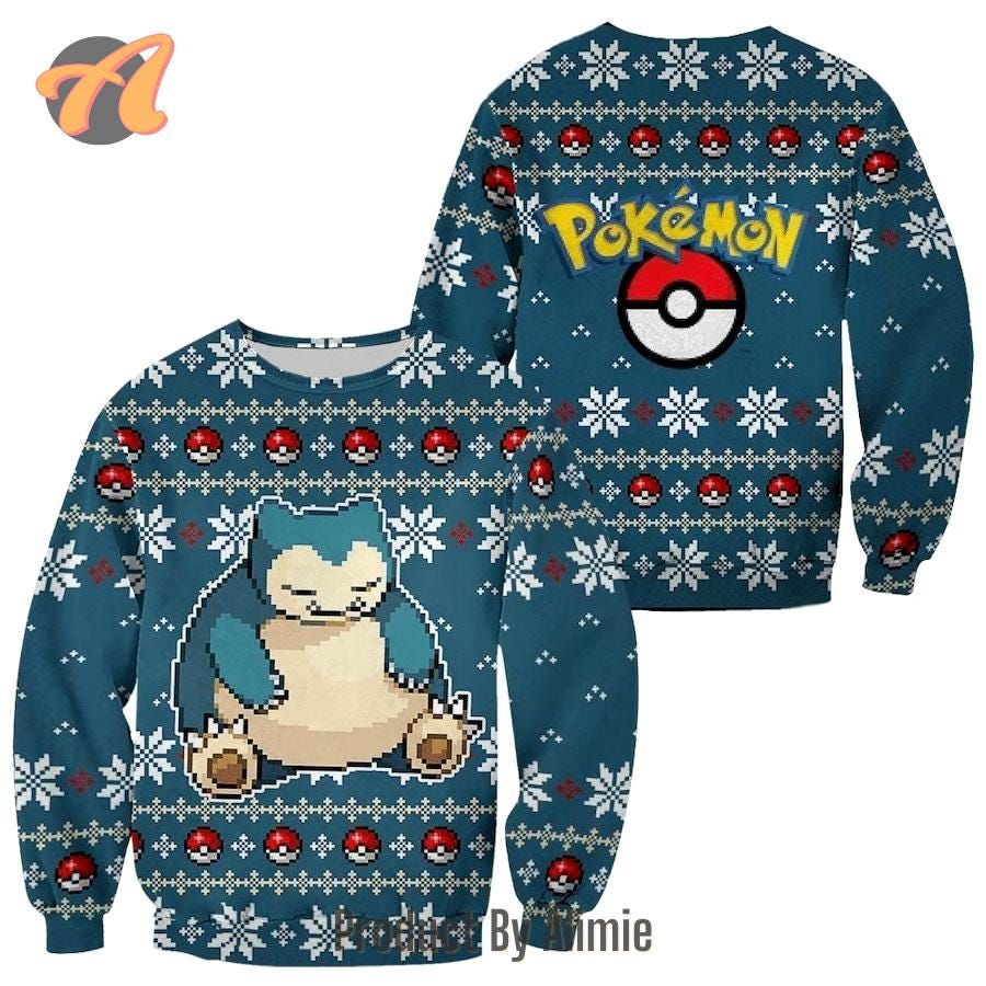 Pokemon Anime Snorlax Nitendo Game Art Ugly Christmas Sweaters | by ...