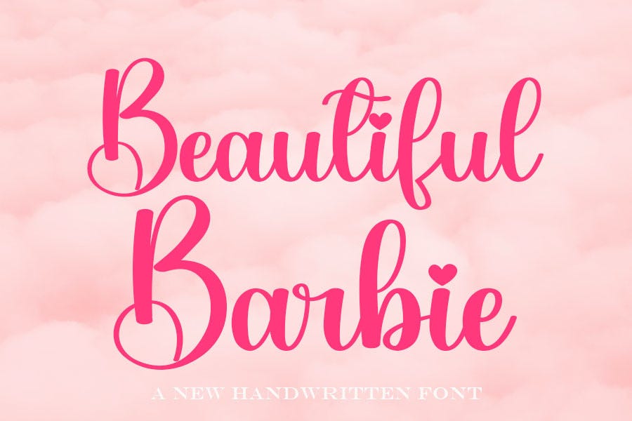 Beautiful Barbie Font - Craftgenius - Medium