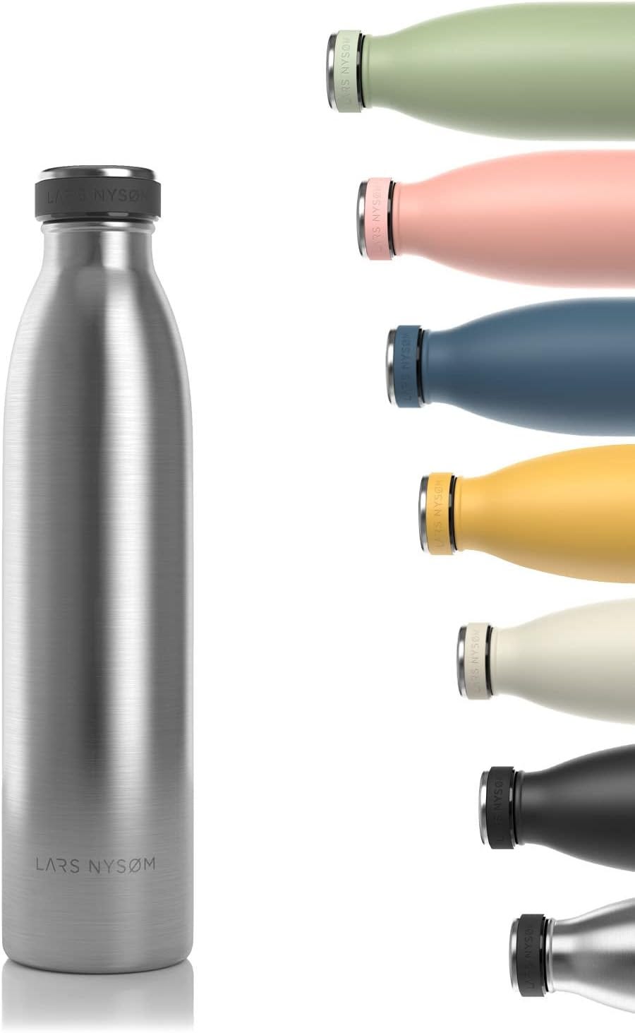 LARS NYSØM Stainless Steel Water Bottles Insulated Water Bottles, 17oz