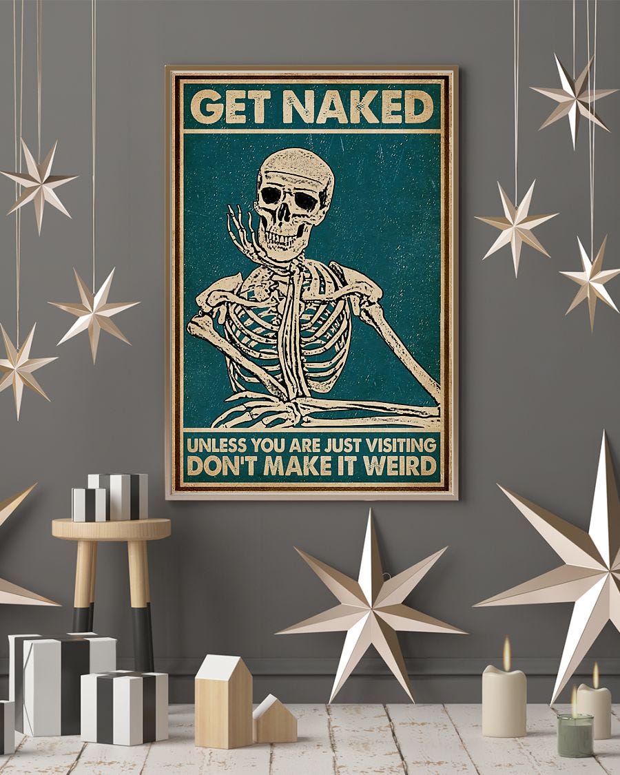 Targa In Latta Divertente Per Parete – Get Naked Unless… – 30x20 Cm, Stile Vintage Per Bar E Casa - 2
