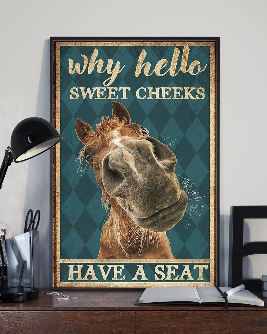 Targa In Metallo Divertente 'Why Hello Sweet Cheeks' – Cartello Retrò 30x40 Cm Per Bar, Garage E Casa