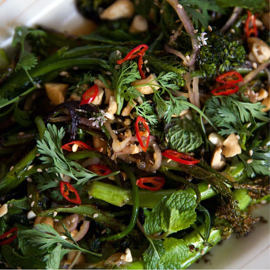 Grilled Broccolini. Grilled Broccolini with CashewMiso… by Cinder