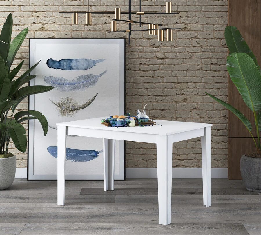 Shop The Home Canvas Melamine Kitchen Dining Table White in the