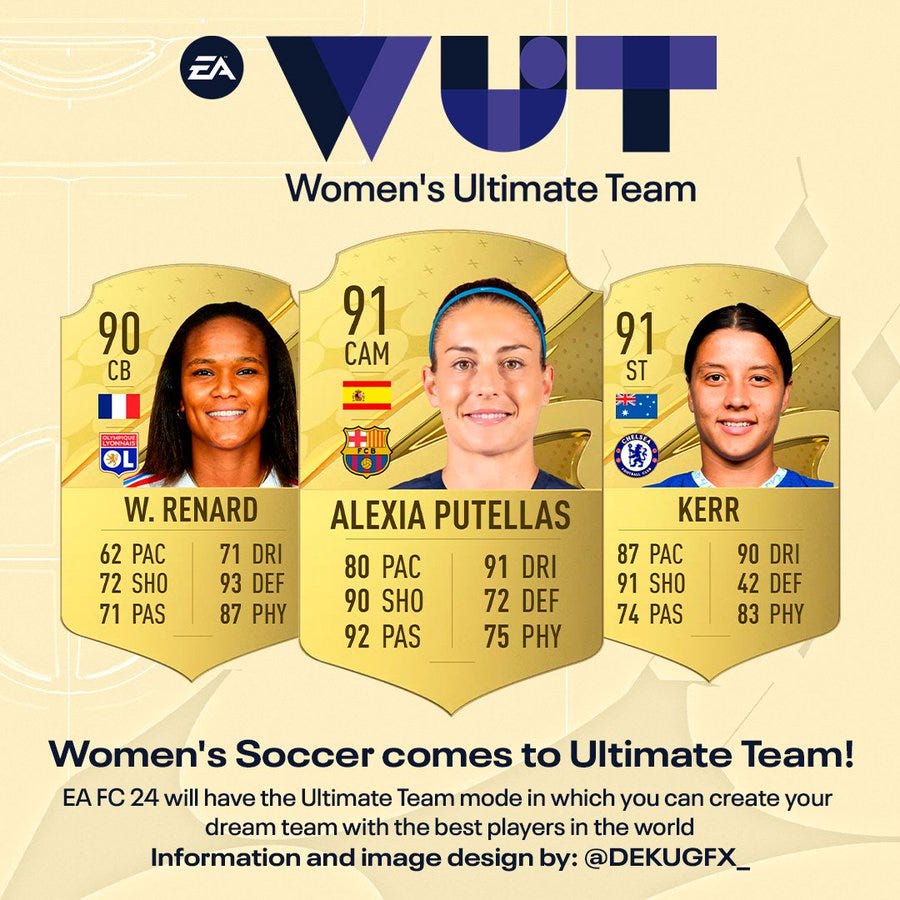 EA Sports FC 24 gameplay trailer shows women in Ultimate Team for