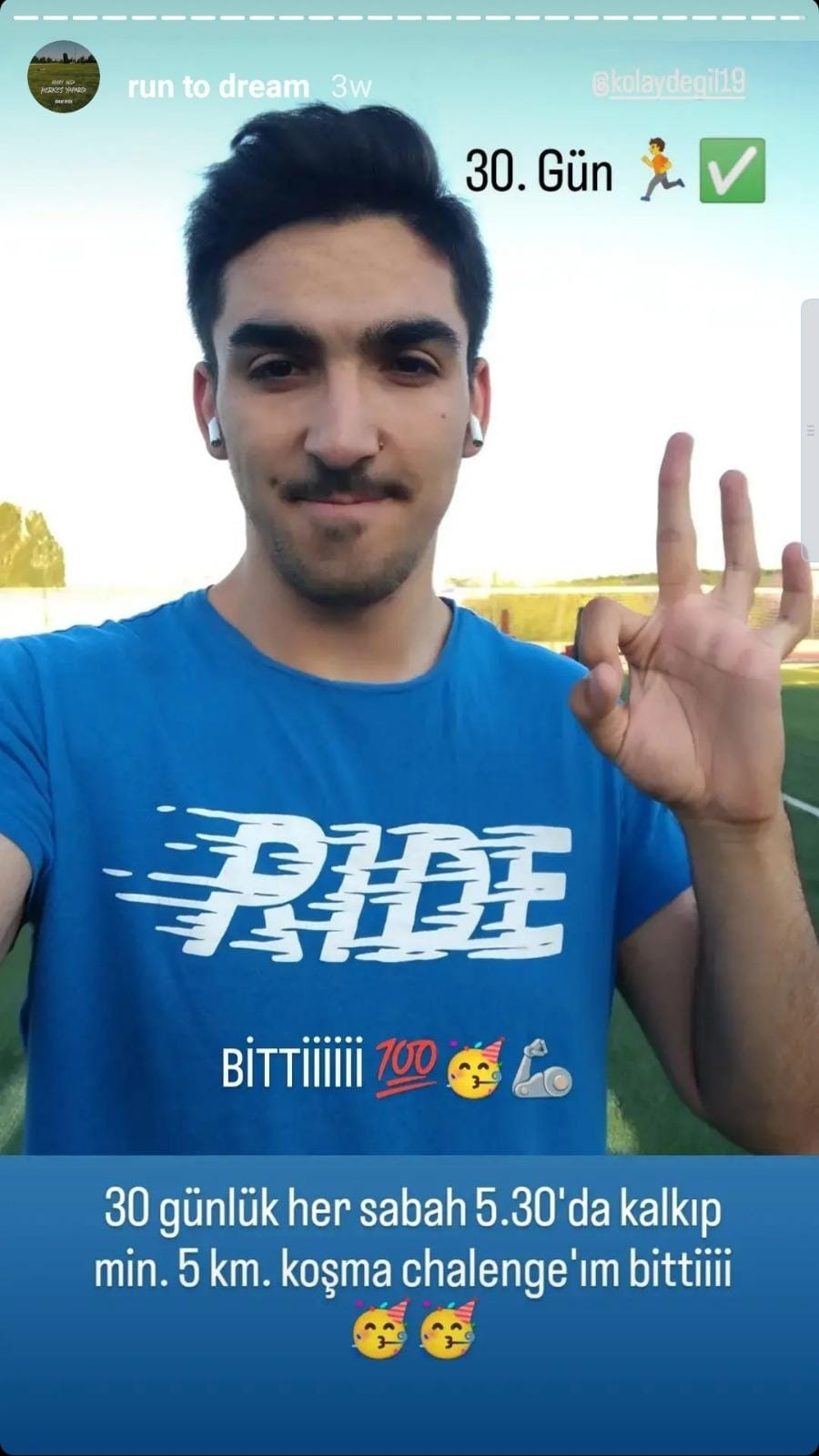 Evet, parmaklarımla 30 yapmaya çalışmıştım ama tersten 😂